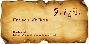 Frisch Ákos névjegykártya